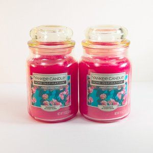 Set of Two Simply Sweet Pea YANKEE CANDLES Home Inspiration 19 Oz Jar New 2x